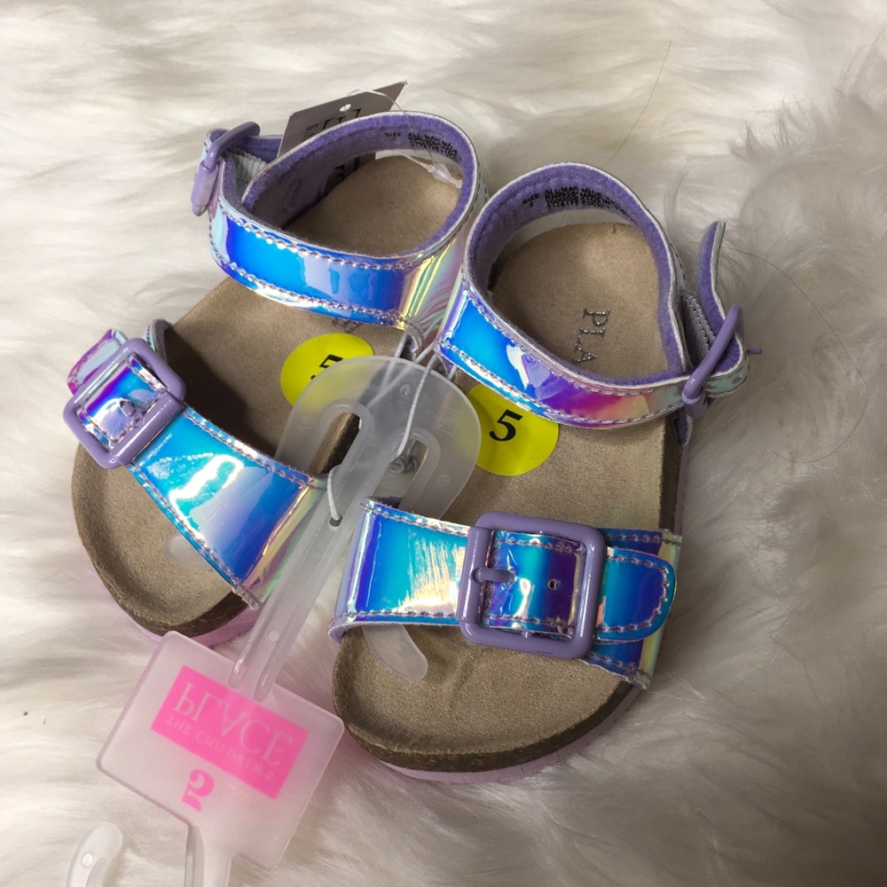 Chirldrens Place holographic sandals - Picture 1 of 3